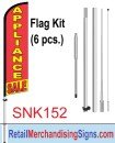 Swooper Banner Flags 16' Kit Appliance Sale red yellow Windless